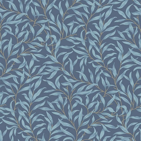 KT20912 Willow Leaf Trail Blue Oasis Wallpaper