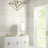 KT2101 Metal Leaf Squares Wallpaper