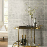 KT2101 Metal Leaf Squares Wallpaper