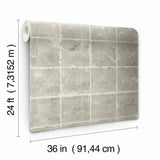 KT2101 Metal Leaf Squares Wallpaper