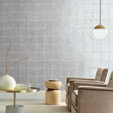KT2103 Metal Leaf Squares Wallpaper