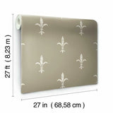 KT2195 Fleur De Lis Glint Cream Wallpaper