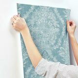 KT2213 Charleston Damask Blue Wallpaper