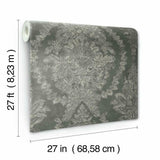 KT2216 Charleston Damask Grey Wallpaper