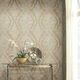KT2217 Charleston Damask Bronze Wallpaper 