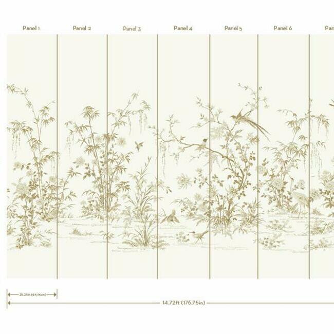 KT2262M Flowering Vine Chinoiserie Mural – wallcoveringsmart