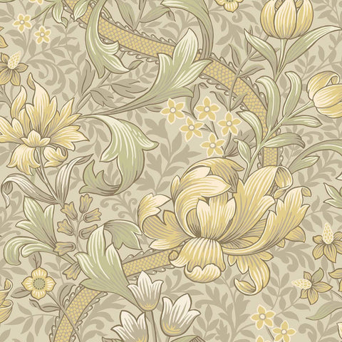 KT30406 Rosie Golden Olive Wallpaper