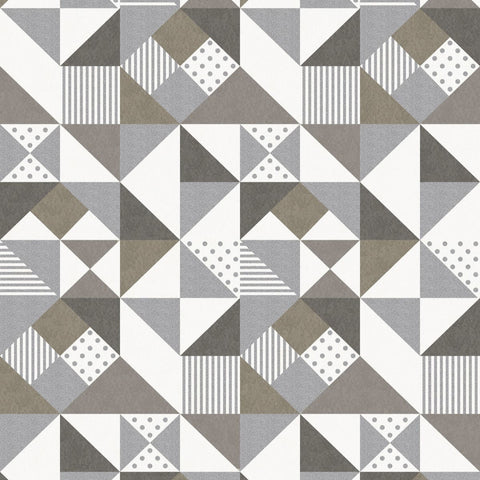 KTM1210 Lozenge Geometric Silver Antique Silver Wallpaper