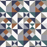 KTM1250 Lozenge Geometric Indigo Burnt Orange Wallpaper 
