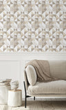 KTM1280 Lozenge Geometric Latte Dorian Grey Wallpaper