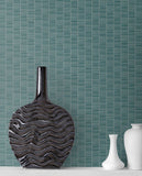 KTM1427 Deco Spliced Stripe Perry Teal Wallpaper