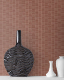 KTM1429 Deco Spliced Stripe Terra Cotta Wallpaper