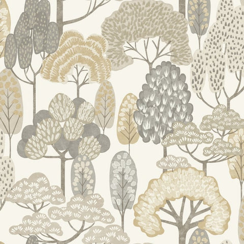 LD2103 Trees Motive Beige Wallpaper
