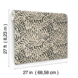 LM5324 Zora Wave Charcoal Wallpaper