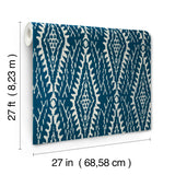 LM5344 Rousseau Paperweave Indigo Wallpaper