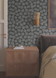 LM5351 Elora Leaf Black Wallpaper