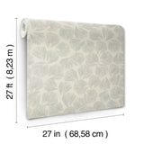 LM5355 Elora Leaf Grey Wallpaper