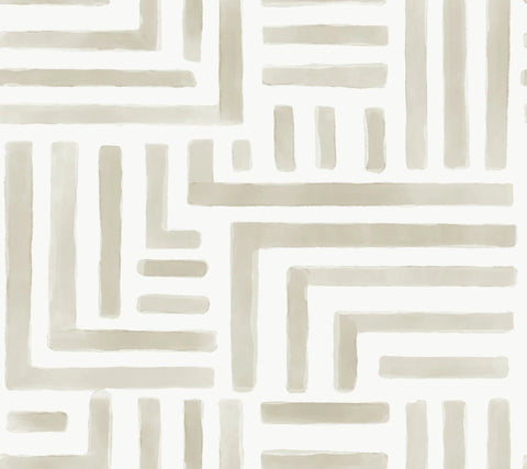LM5362 Painterly Labyrinth Light Neutral Wallpaper
