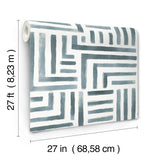 LM5364 Painterly Labyrinth Aqua Wallpaper
