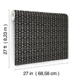 LM5382 Martigue Stripe Black Wallpaper