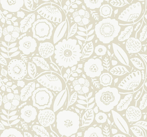 LM5394 Camille Blossom Linen Wallpaper