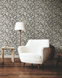 LM5395 Camille Blossom Charcoal Wallpaper