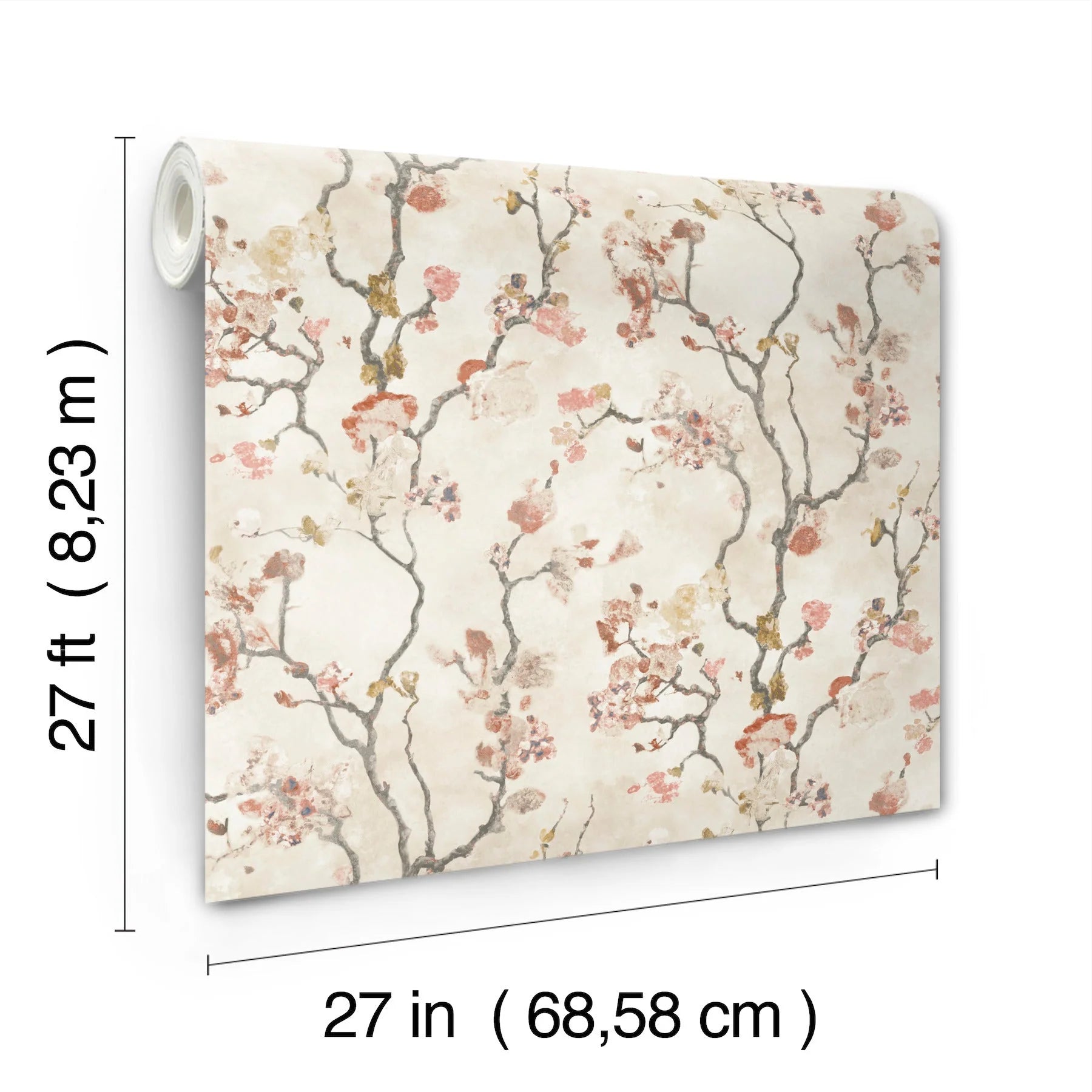 LM5413 Avril Chinoiserie Coral Wallpaper – wallcoveringsmart
