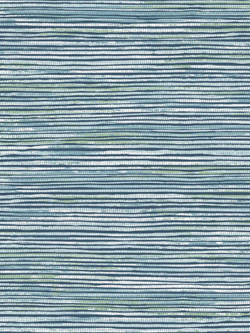 LN10302 Osprey Grasscloth Look Midnight Blue Spearmint Ice Wallpaper