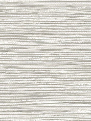 LN10308 Osprey Grasscloth Look Cove Gray Silver Wallpaper