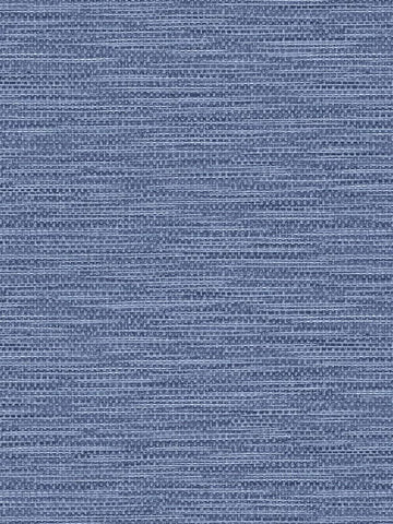 LN10902 Faux Linen Weave Look Coastal Blue Wallpaper