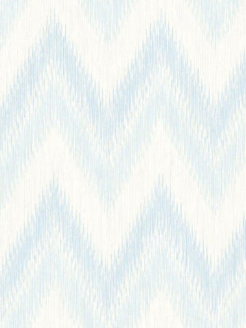 LN11202 Regent Flamestitch Stringcloth Blue Frost Eggshell Wallpaper