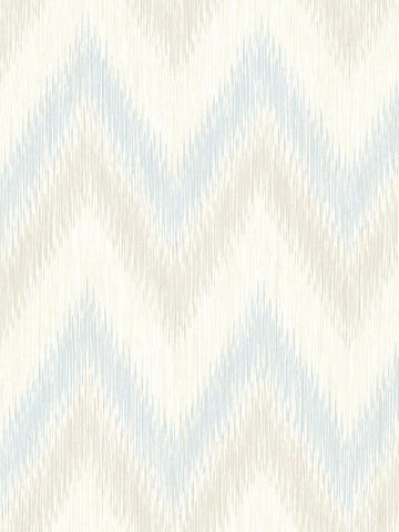 LN11212 Regent Flamestitch Stringcloth Sky Blue Arrowroot Wallpaper