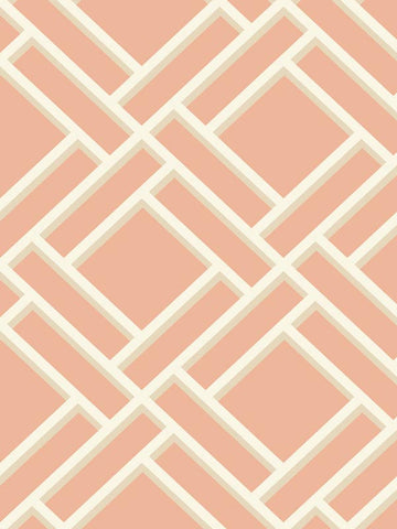 LN11501 Block Trellis Melon Arrowroot Wallpaper