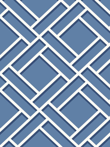 LN11502 Block Trellis Coastal Blue Navy Wallpaper