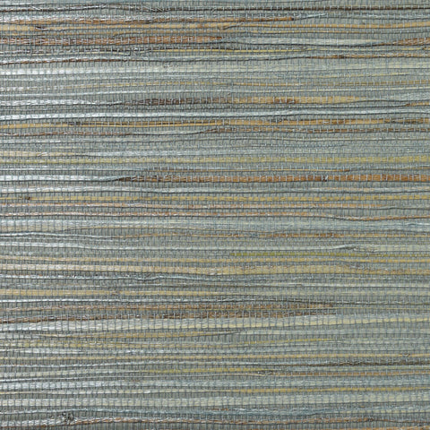 LN11808 Jute Coir Metallic Graphite Wallpaper