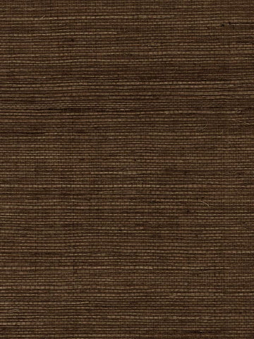 LN11816 Sisal Grasscloth Chocolate Wallpaper