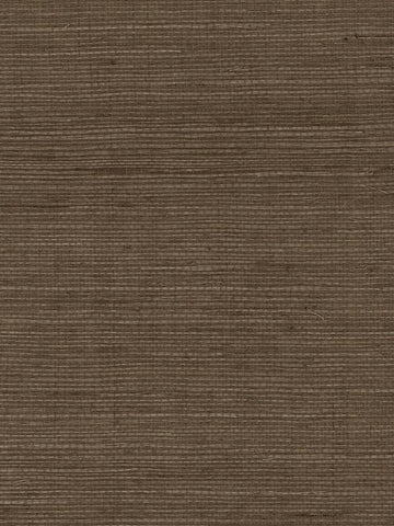 LN11836 Sisal Grasscloth Ash Brown Wallpaper