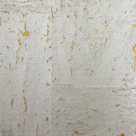 LN11859 Cork Silver Birch Metallic Gold Wallpaper