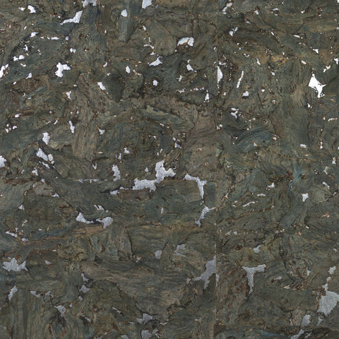 LN11863 Cork Deep Sea Metallic Silver Wallpaper