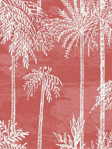 LN40201 Seabrook Palm Tropical Pink Wallpaper