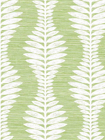 LN40504 Leaf Ogee Green Wallpaper