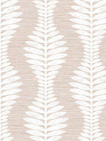 LN40506 Leaf Ogee Pink Wallpaper