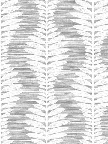 LN40508 Leaf Ogee Gray Wallpaper