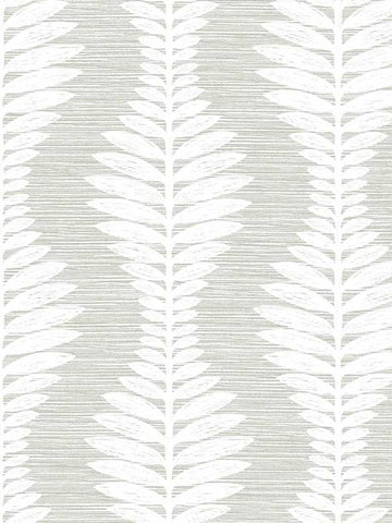 LN40518 Leaf Ogee Grey Wallpaper