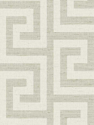 LN41207 Seabrook Textured Greek Key Gray Wallpaper