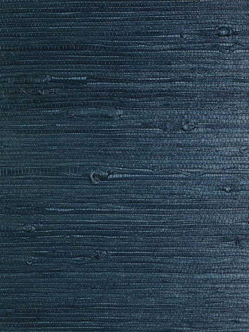 LN50010 Grasscloth Marine Blue Wallpaper