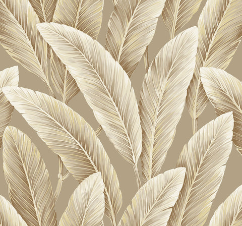LS60205 Foliage Tan Wallpaper