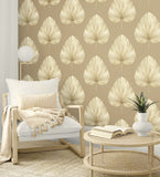 LS60805 Grande Leaf Taupe Wallpaper 