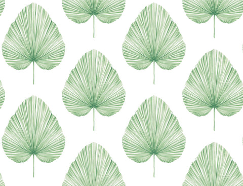 LS61604 Grande Leaf Paperweave Sea Green Wallpaper