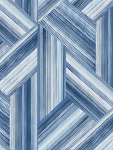  LW50102 Geo Inlay Denim Sky Blue Wallpaper